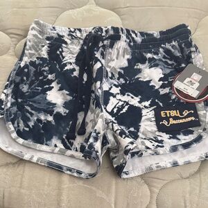 ETSU Kids' Tie-Dye Athletic Shorts - Navy and White Pattern